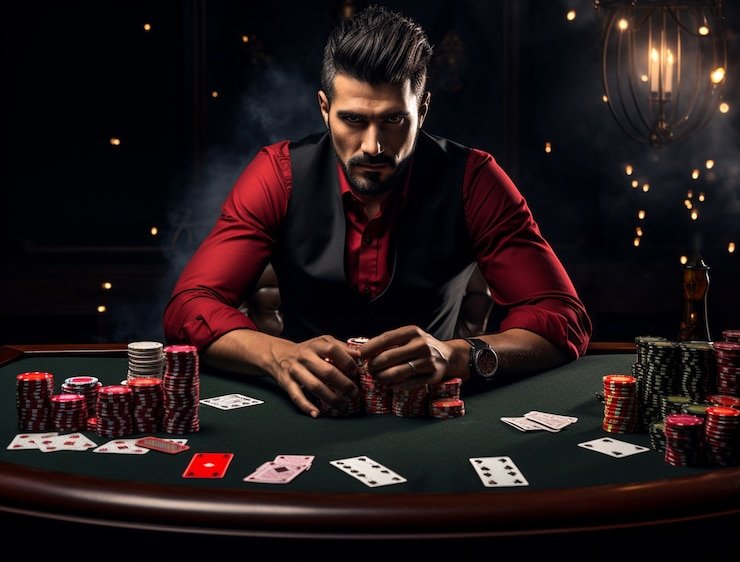 Antarmuka Bandar Poker di aplikasi mobile garuda8 dengan dealer live